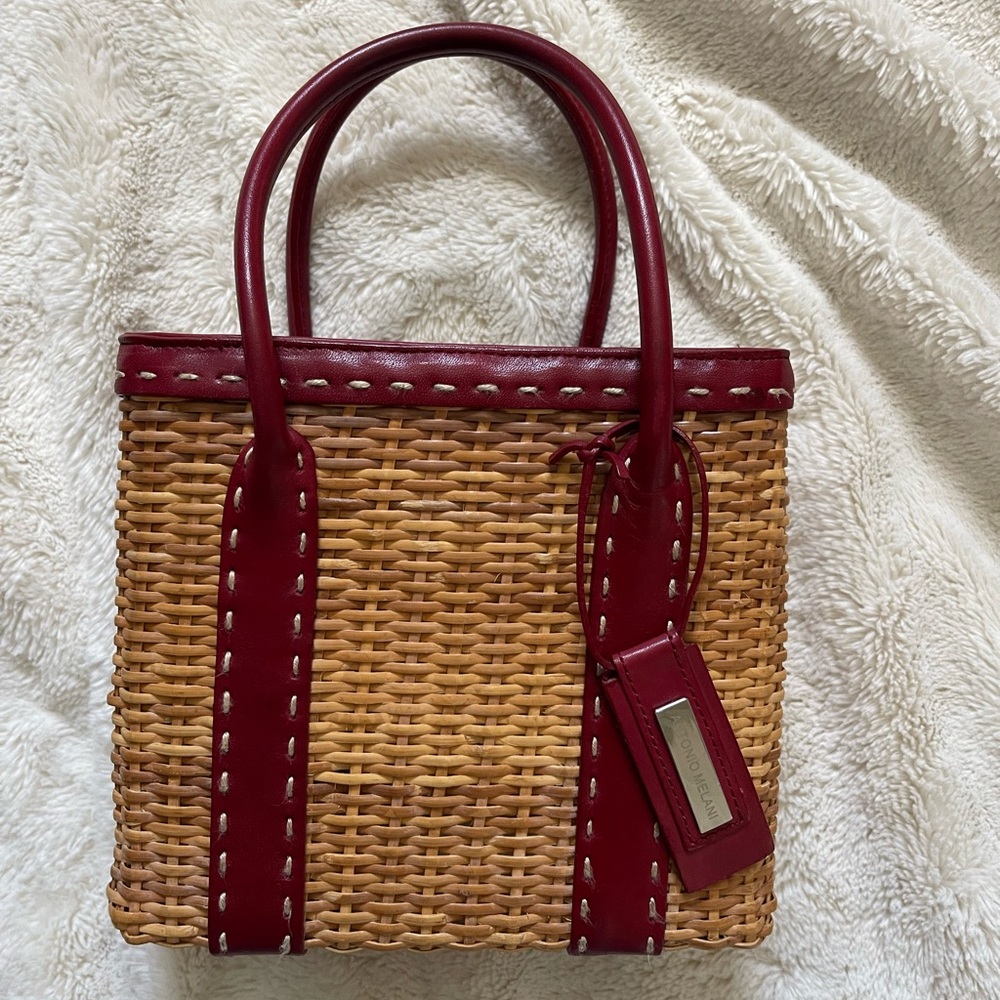 Antonio Melani Wicker & Leather Handbag | Moody Vintage, Cottagecore,